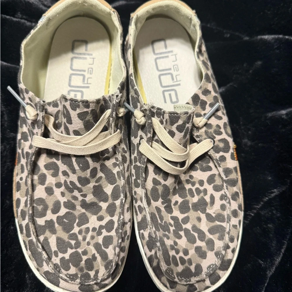 Hey Dude Leopard Print Shoes